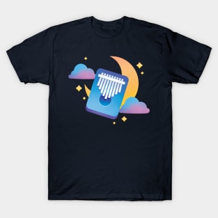 Kalimba Blue Night Moon Stars T-Shirt